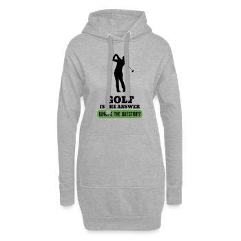 Golf Golfball Golfer Golfen Golfing - Hoodie-Kleid - Grau meliert - Vorne