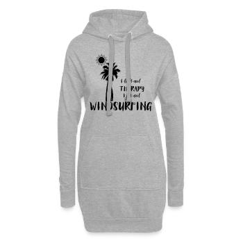 Windsurfer Windsurf Windsurfing Windsurfen Surfen - Hoodie-Kleid - Grau meliert - Vorne