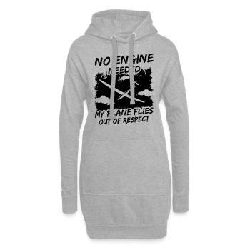 Gliding Segelflug Segelfliegen Segelflieger Glider - Hoodie-Kleid - Grau meliert - Vorne
