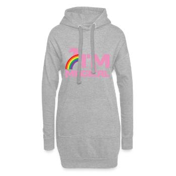 ich bin magisch einhörner regenbogen geschenk - Hoodie-Kleid - Grau meliert - Vorne