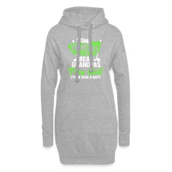 Golfer Opa - Hoodie-Kleid - Grau meliert - Vorne