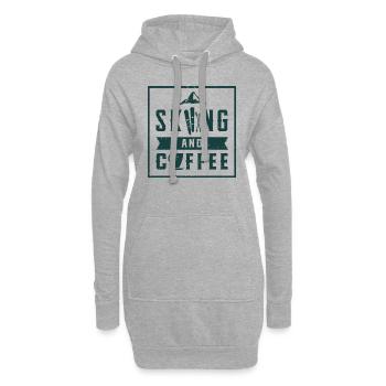 Skier Skifahrer Skifahren Apres Ski Ski - Sweat-shirt à capuche long Femme - gris chiné - Devant