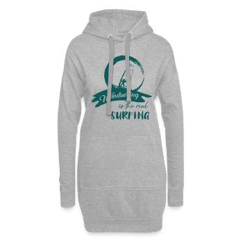 Sport Windsurfing Windsurfen Windsurfer Meer - Hoodie-Kleid - Grau meliert - Vorne