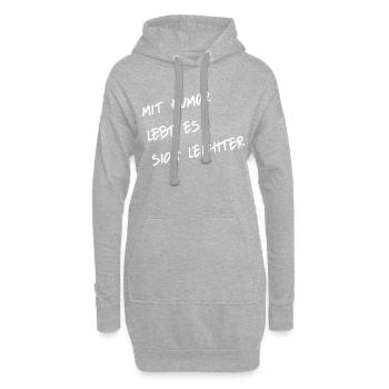 Humor - Hoodie-Kleid - Grau meliert - Vorne