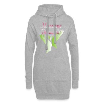 Massage Therapist Massage Masseur Masseuse - Hoodie-Kleid - Grau meliert - Vorne