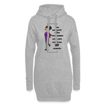 Enseignante Enseignante maternelle éducatrice - Sweat-shirt à capuche long Femme - gris chiné - Devant