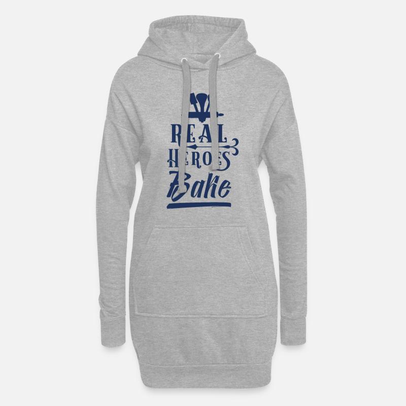 Bakery Baking Baking Baker Baking Cakes - Hoodie Dress - heather grey