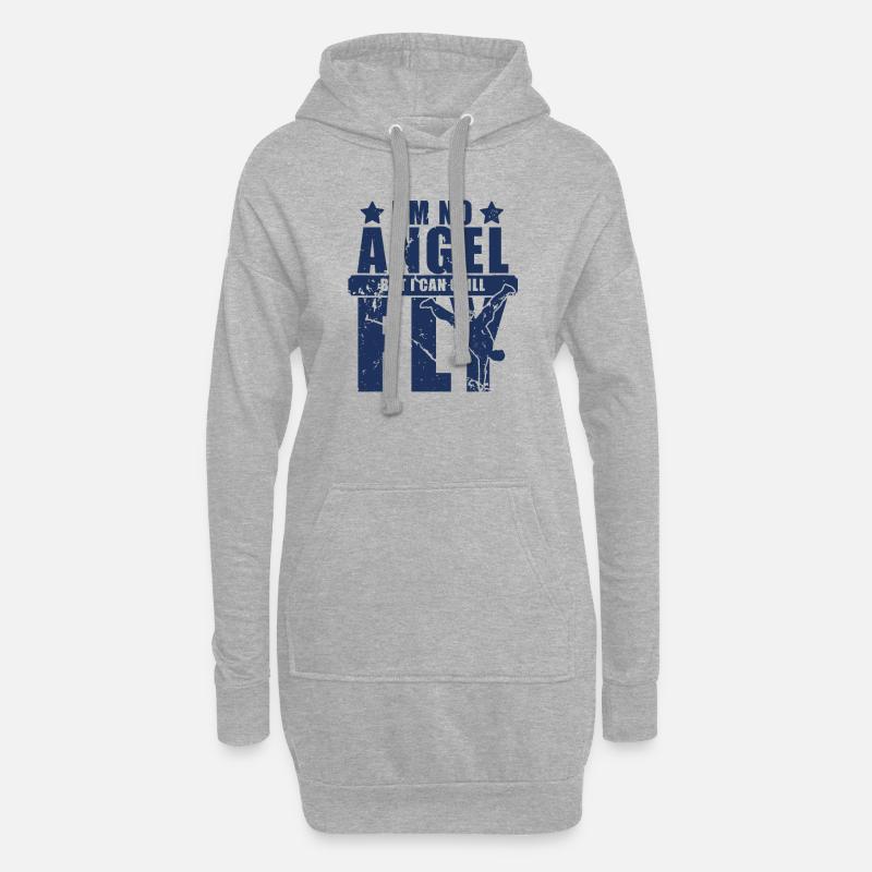 Break Breakdancing Dance Breakdancer Breakdance - Hoodie-Kleid - Grau meliert