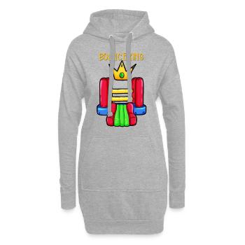 Bounce House King château gonflable sauter roi - Sweat-shirt à capuche long Femme - gris chiné - Devant