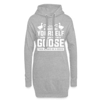 Sois toujours toi-même sauf si tu peux être une oie - Sweat-shirt à capuche long Femme - gris chiné - Devant