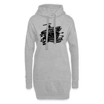 Gamer RPG Dungeon Cube Tabletop Cadeau amusant - Sweat-shirt à capuche long Femme - gris chiné - Devant