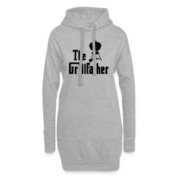 The Grillfather - lustig, grillen, bbq Geschenk - Hoodie-Kleid - Grau meliert - Vorne