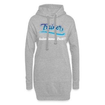 Trainer haben immer Recht Fussball Coach Trainer - Hoodie-Kleid - Grau meliert - Vorne