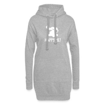 Elefant - elephant happy me! - Hoodie-Kleid - Grau meliert - Vorne