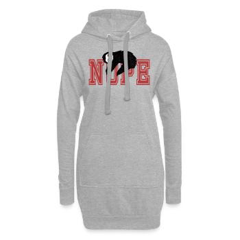 Nope Faultier Shirt Müdes Faultier T-Shirt - Hoodie-Kleid - Grau meliert - Vorne