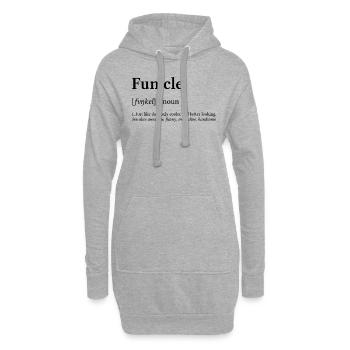 Lustiges Funcle Fun Uncle Onkel Familie Geschenk - Hoodie-Kleid - Grau meliert - Vorne