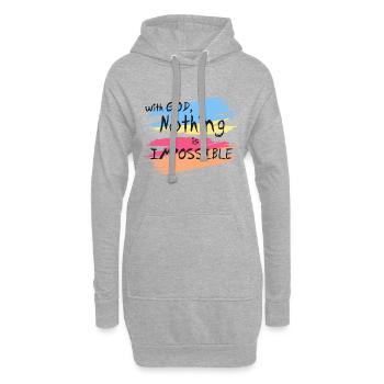 Glaube - Hoodie-Kleid - Grau meliert - Vorne