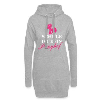 L'école n'est pas un cadeau étudiant Ponyhof Pink - Sweat-shirt à capuche long Femme - gris chiné - Devant