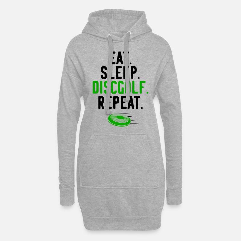 Discgolf - Hoodie-Kleid - Grau meliert