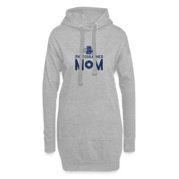 Appareil photo - Sweat-shirt à capuche long Femme - gris chiné - Devant