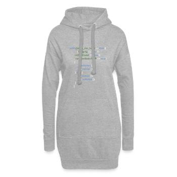 Baby Logik Werdender Vater Informatiker Geschenk - Hoodie-Kleid - Grau meliert - Vorne