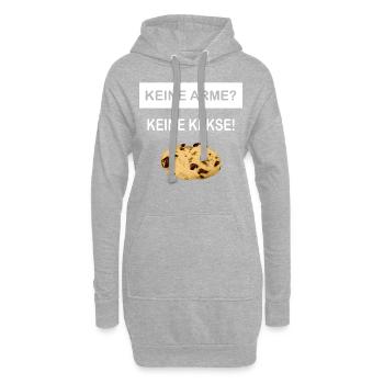 Pas de bras Pas de biscuits - Sweat-shirt à capuche long Femme - gris chiné - Devant