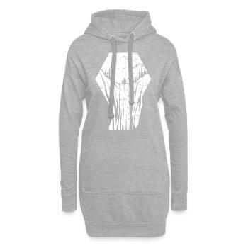 Cascade d’eau vive canoë kayak vague cadeau - Sweat-shirt à capuche long Femme - gris chiné - Devant