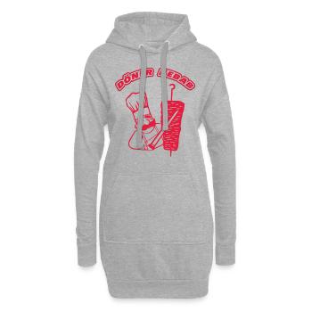 Doner Kebab - Sweat-shirt à capuche long Femme - gris chiné - Devant