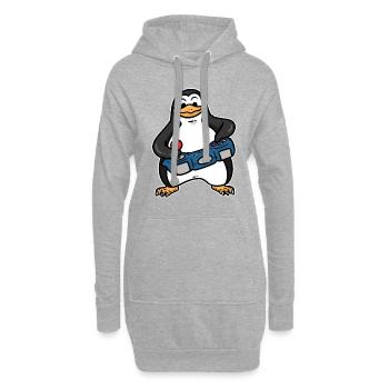 PLAYING PENGUIN , PINGUIN - Hoodie-Kleid - Grau meliert - Vorne