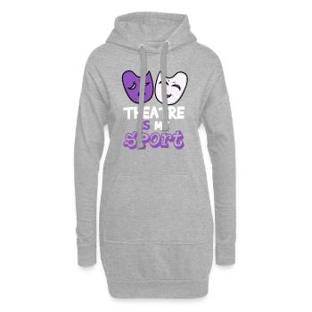 Theatre is my Sport Opera Theater Musical Scène - Sweat-shirt à capuche long Femme - gris chiné - Devant