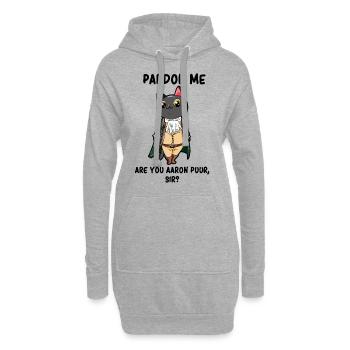 Aaron Purr Alexander Hamilton Parody - Sweat-shirt à capuche long Femme - gris chiné - Devant