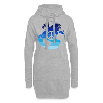 Peace - Hoodie-Kleid - Grau meliert - Vorne