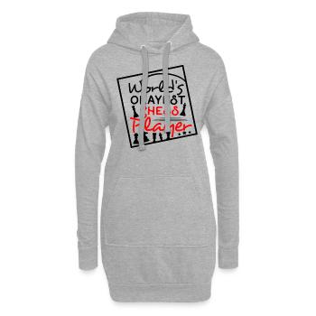 Joueur d'échecs professionnel - Sweat-shirt à capuche long Femme - gris chiné - Devant