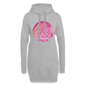 DESIGNED BY BACTERIA Edition 2 - Sweat-shirt à capuche long Femme - gris chiné - Devant