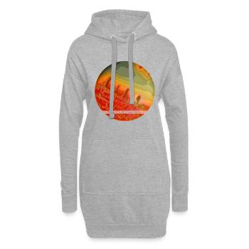 DESIGNED BY BACTERIA Edition 3 - Sweat-shirt à capuche long Femme - gris chiné - Devant