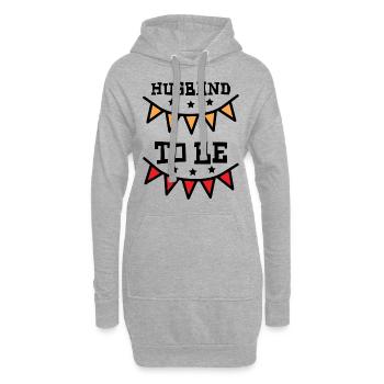 Être mari - Sweat-shirt à capuche long Femme - gris chiné - Devant