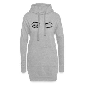 Wimper Zwinker Feminin - Hoodie-Kleid - Grau meliert - Vorne