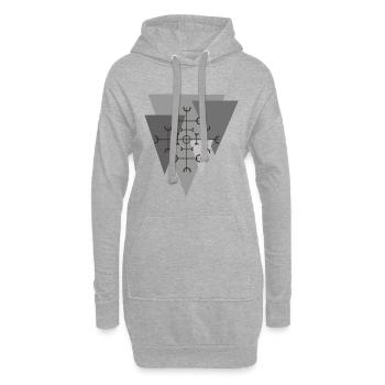 Symbol Protection Sicherheit Schutz - Hoodie-Kleid - Grau meliert - Vorne