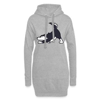 Husky - Sweat-shirt à capuche long Femme - gris chiné - Devant