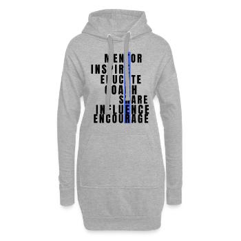 Enseignants - Sweat-shirt à capuche long Femme - gris chiné - Devant