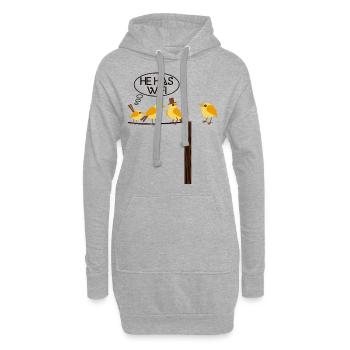 WLAN WIFI Vogel online Informatik - Hoodie-Kleid - Grau meliert - Vorne