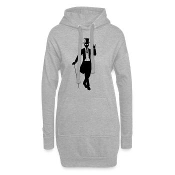 Gentleman Hipster - Hoodie-Kleid - Grau meliert - Vorne