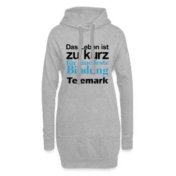 Telemark Ski Leben feste Bindung - Free your Heel - Hoodie-Kleid - Grau meliert - Vorne