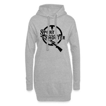 Tireurs sportifs - Sweat-shirt à capuche long Femme - gris chiné - Devant