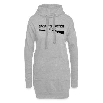 Tir sportif - Sweat-shirt à capuche long Femme - gris chiné - Devant
