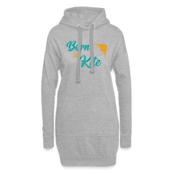 Kite Surfer Kitesurfen Segeln Windsurfen Geschenk - Hoodie-Kleid - Grau meliert - Vorne
