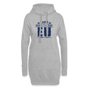 Europe Europe Europe Union européenne - Sweat-shirt à capuche long Femme - gris chiné - Devant