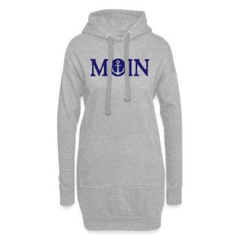 MOIN anchor logo Mer Baltique Mer du Nord vacances côte mer - Sweat-shirt à capuche long Femme - gris chiné - Devant