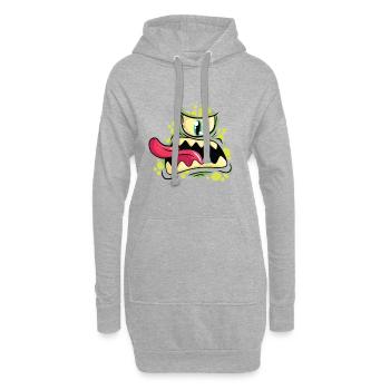 Monster - Hoodie-Kleid - Grau meliert - Vorne