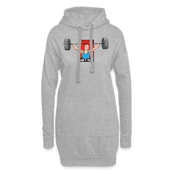 Gewichtheben Fitness Furzen Sportler Geschenk - Hoodie-Kleid - Grau meliert - Vorne